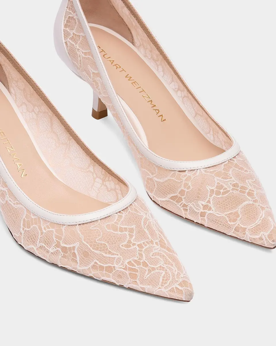 Stuart Weitzman 50mm Stuart Power Lace Pumps | Thumbnail 2 Stuart Weitzman 50mm Stuart Power Lace Pumps | Thumbnail 2