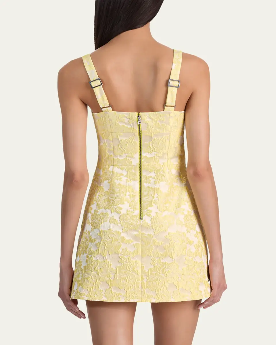 Alice + Olivia Charlotte Floral Jacquard Mini Dress | Thumbnail 2 Alice + Olivia Charlotte Floral Jacquard Mini Dress | Thumbnail 2