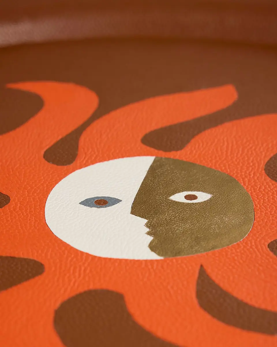 Jonathan Adler Playa Leather Circle Tray | Thumbnail 3