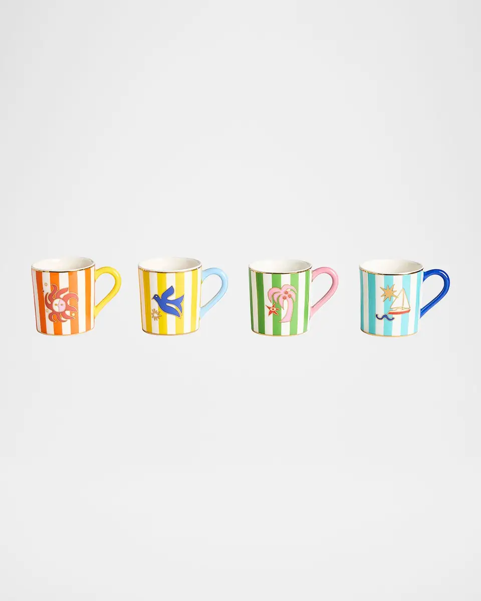 Jonathan Adler Playa 3 oz. Espresso Cups and Saucers Gift Box, Set of 4 | Thumbnail 3 Jonathan Adler Playa 3 oz. Espresso Cups and Saucers Gift Box, Set of 4 | Thumbnail 3
