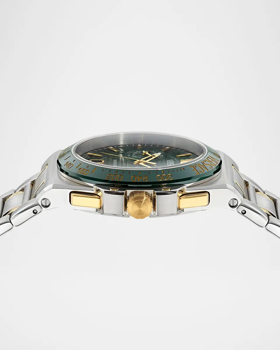 Versace Collection Men's Greca Reaction 43mm Two-Tone Bracelet Watch | Thumbnail 2 Versace Collection Men's Greca Reaction 43mm Two-Tone Bracelet Watch | Thumbnail 2