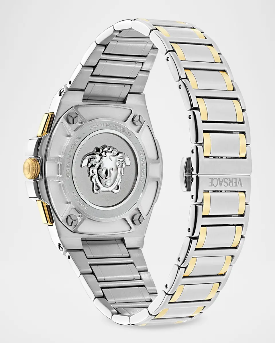 Versace Collection Men's Greca Reaction 43mm Two-Tone Bracelet Watch | Thumbnail 3 Versace Collection Men's Greca Reaction 43mm Two-Tone Bracelet Watch | Thumbnail 3