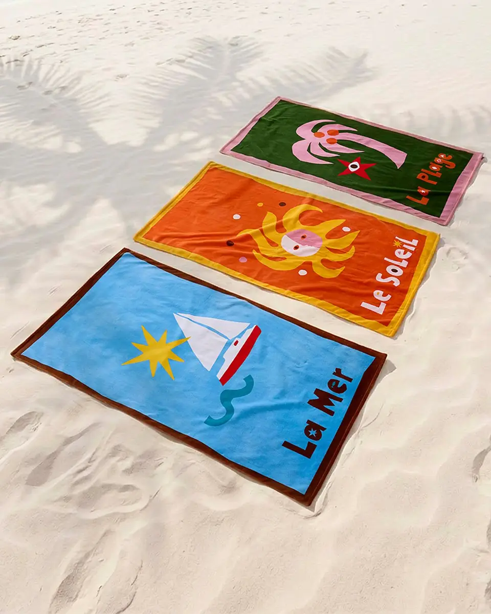 Jonathan Adler Playa La Plage Beach Towel, 40" x 70" | Thumbnail 2 Jonathan Adler Playa La Plage Beach Towel, 40" x 70" | Thumbnail 2