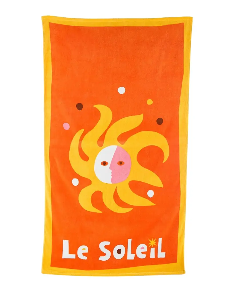 Jonathan Adler Playa Le Soleil Beach Towel, 40" x 70" | Image 1 Jonathan Adler Playa Le Soleil Beach Towel, 40" x 70" | Image 1