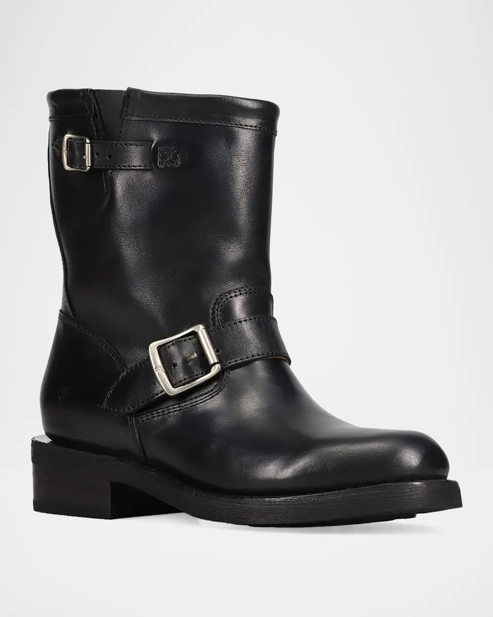 Frye Viv Short Leather Engineer Moto Boots | Thumbnail 2