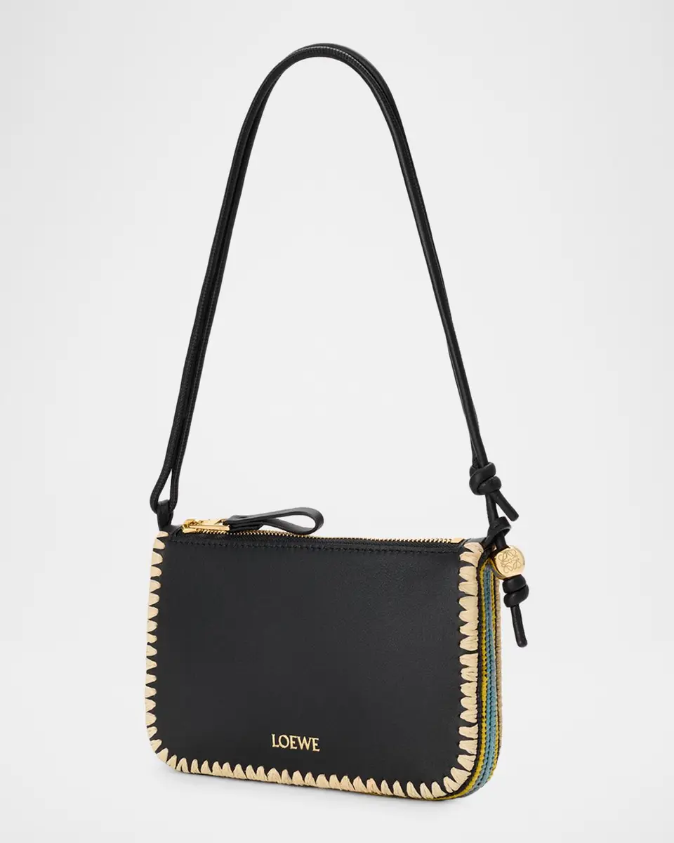 Loewe x Paula's Ibiza Rio Leather & Striped Raffia Shoulder Bag | Thumbnail 2 Loewe x Paula's Ibiza Rio Leather & Striped Raffia Shoulder Bag | Thumbnail 2