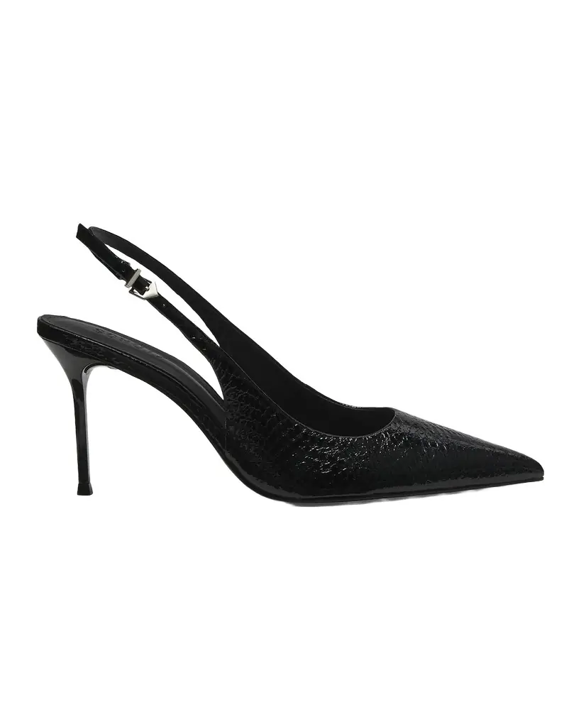 Schutz 90mm Paola Snake-Embossed Leather Slingback Pumps | Image 1 Schutz 90mm Paola Snake-Embossed Leather Slingback Pumps | Image 1