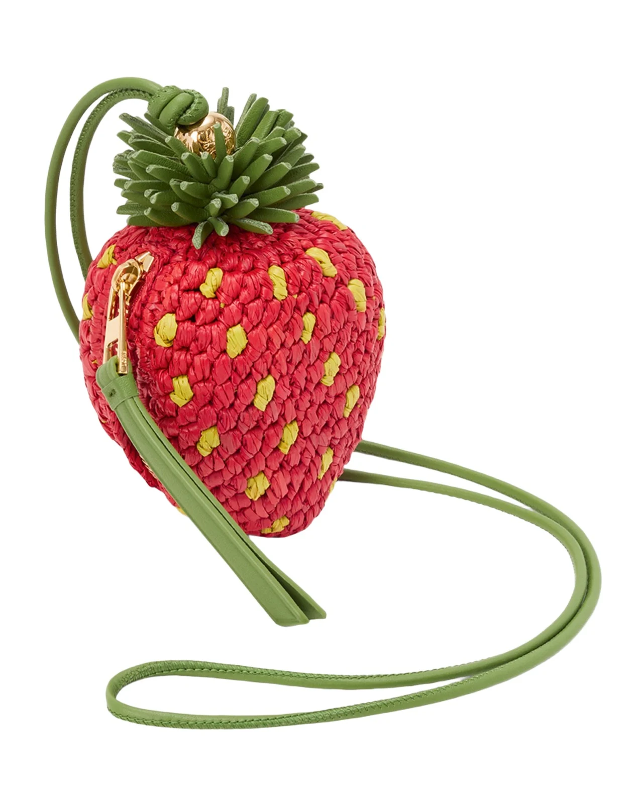 Loewe x Paula's Ibiza Strawberry Raffia Coin Purse