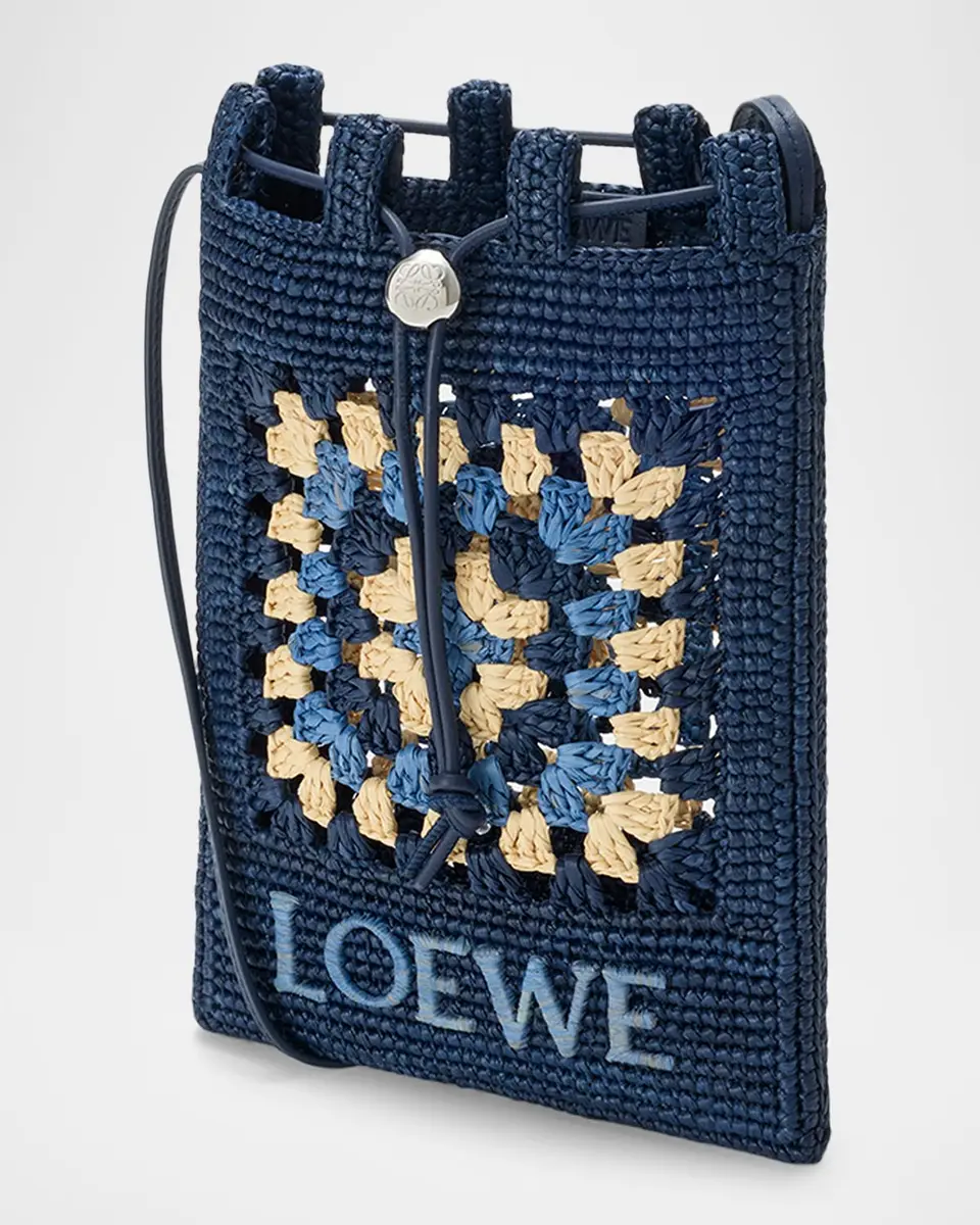Loewe x Paula's Ibiza Crochet Raffia Pocket Crossbody Bag | Thumbnail 3 Loewe x Paula's Ibiza Crochet Raffia Pocket Crossbody Bag | Thumbnail 3