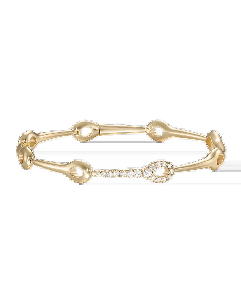 Melissa Kaye 18K Lola Needle Link Bracelet with Diamonds | Thumbnail 2