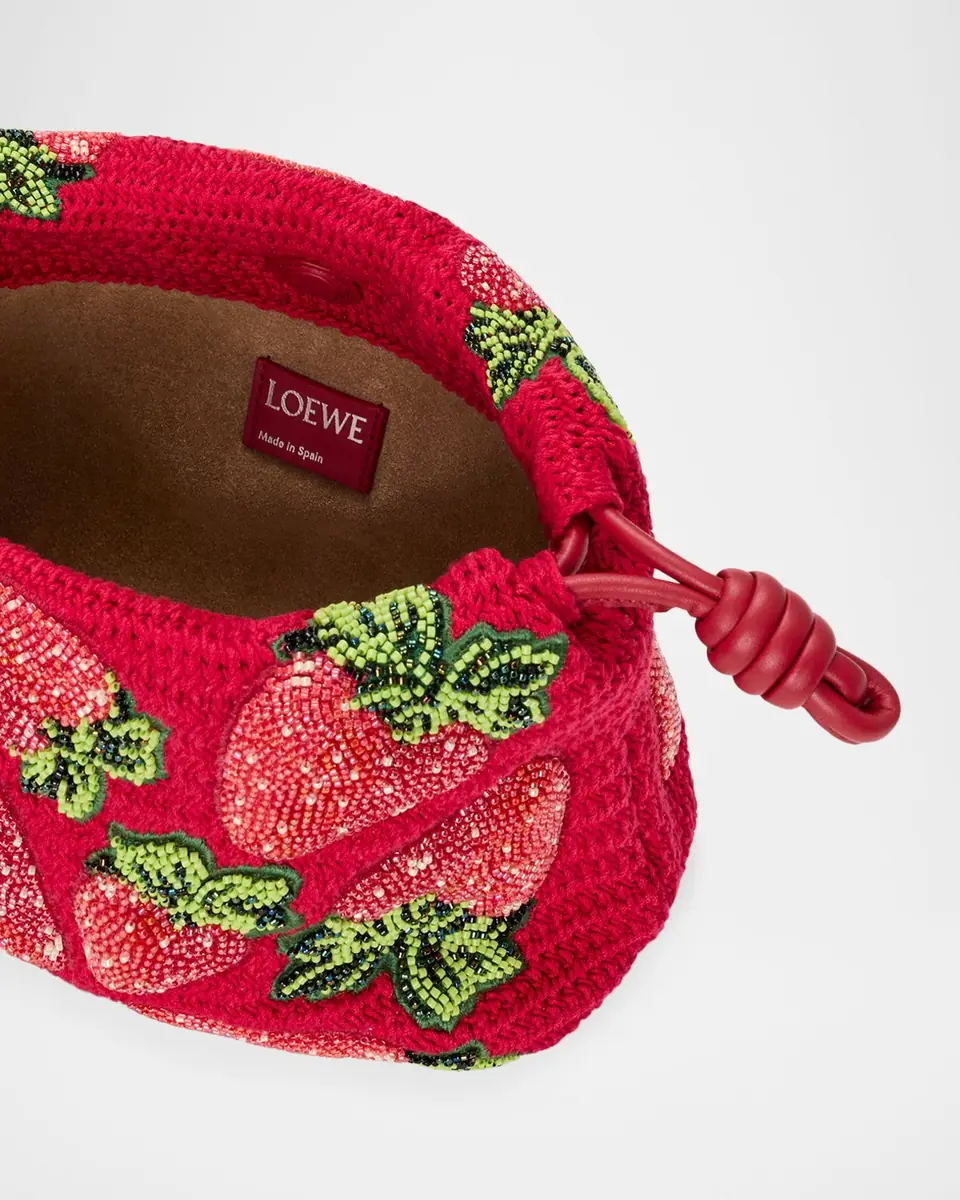 Loewe x Paula's Ibiza Strawberry-Beaded Crochet Clutch Bag | Thumbnail 4 Loewe x Paula's Ibiza Strawberry-Beaded Crochet Clutch Bag | Thumbnail 4