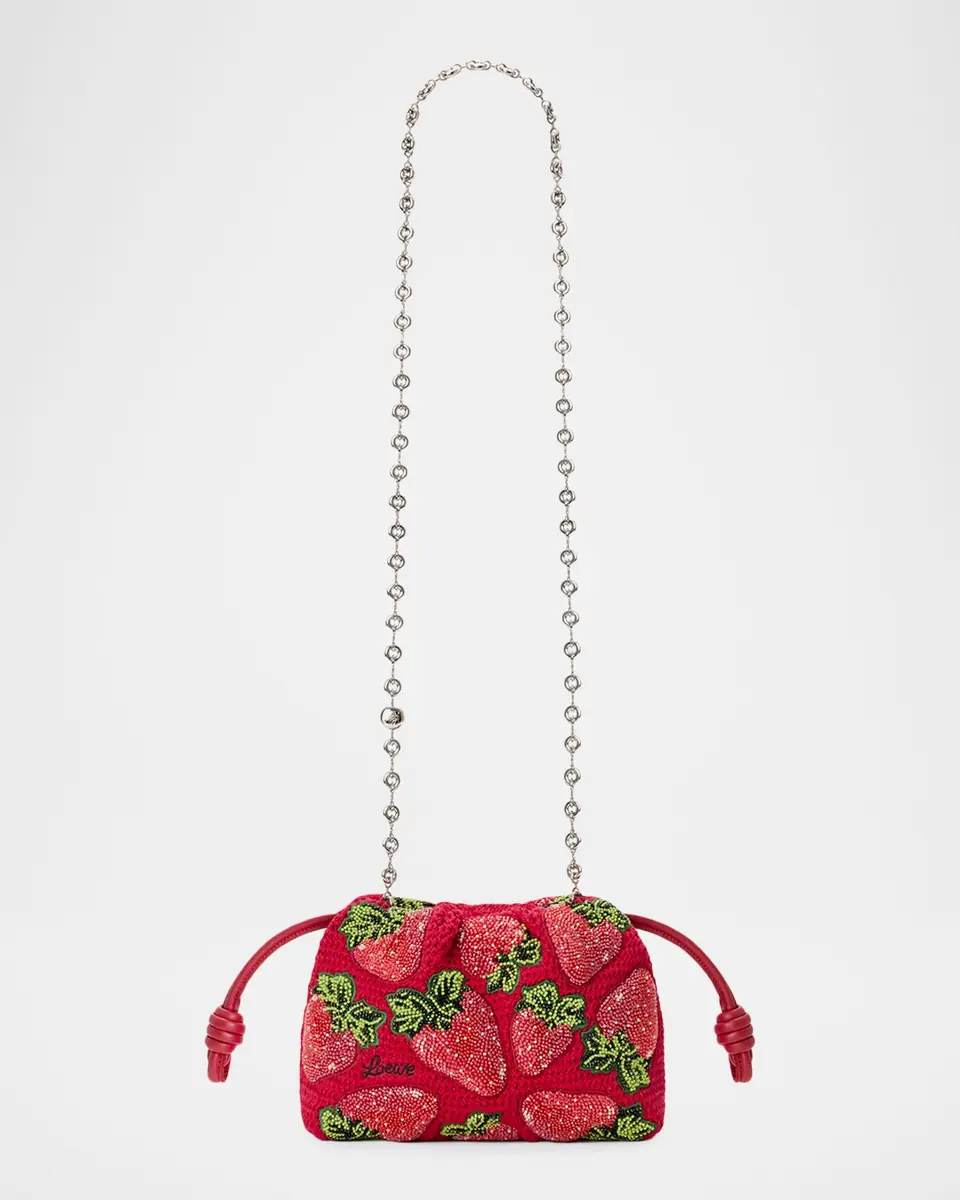Loewe x Paula's Ibiza Strawberry-Beaded Crochet Clutch Bag | Thumbnail 7 Loewe x Paula's Ibiza Strawberry-Beaded Crochet Clutch Bag | Thumbnail 7