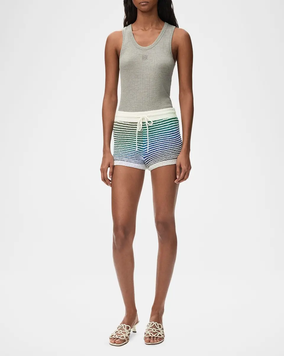 Loewe x Paula's Ibiza Stretch Cotton Striped Knit Shorts | Thumbnail 2 Loewe x Paula's Ibiza Stretch Cotton Striped Knit Shorts | Thumbnail 2
