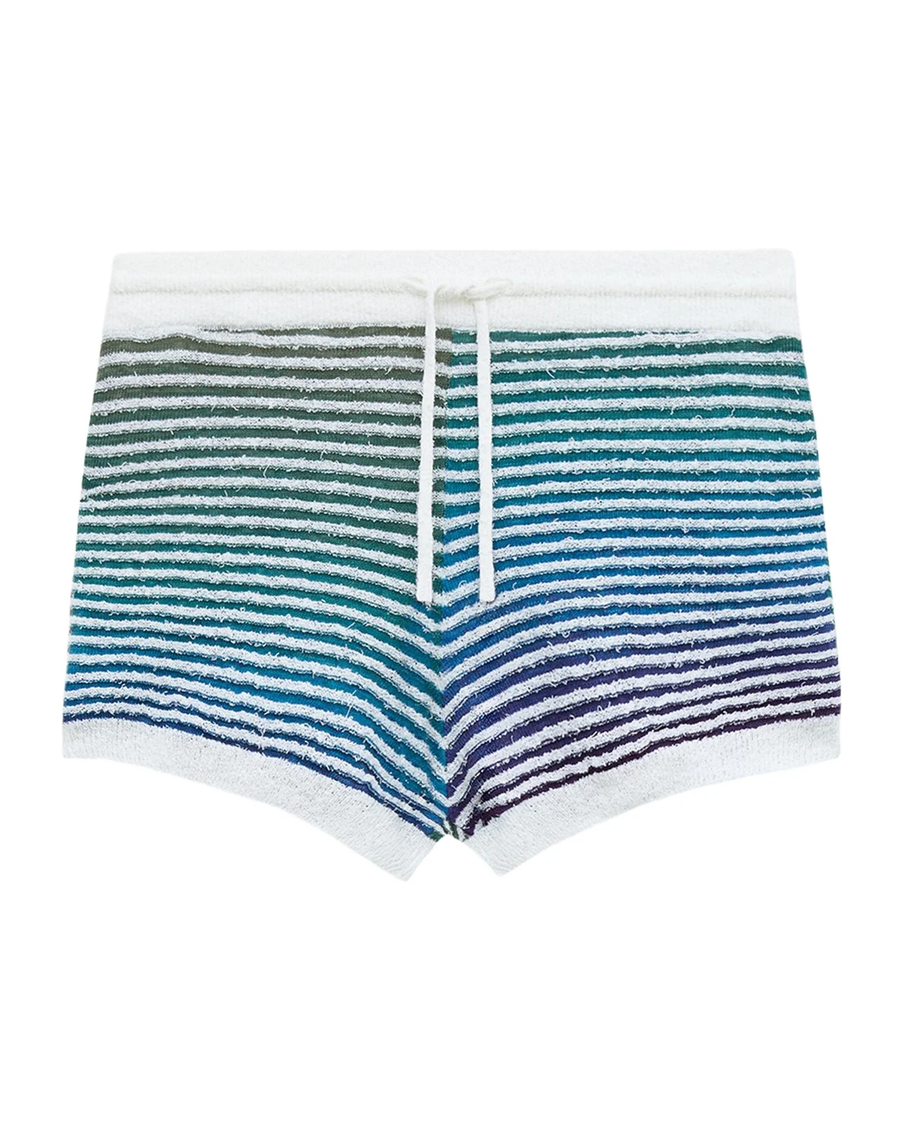 Loewe x Paula's Ibiza Stretch Cotton Striped Knit Shorts