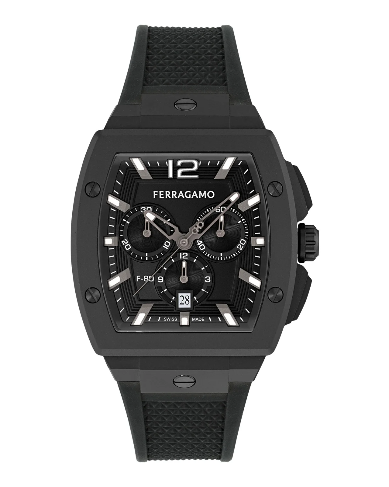Men's F-80 42mm Tonneau PU-Strap Watch Men's F-80 42mm Tonneau PU-Strap Watch