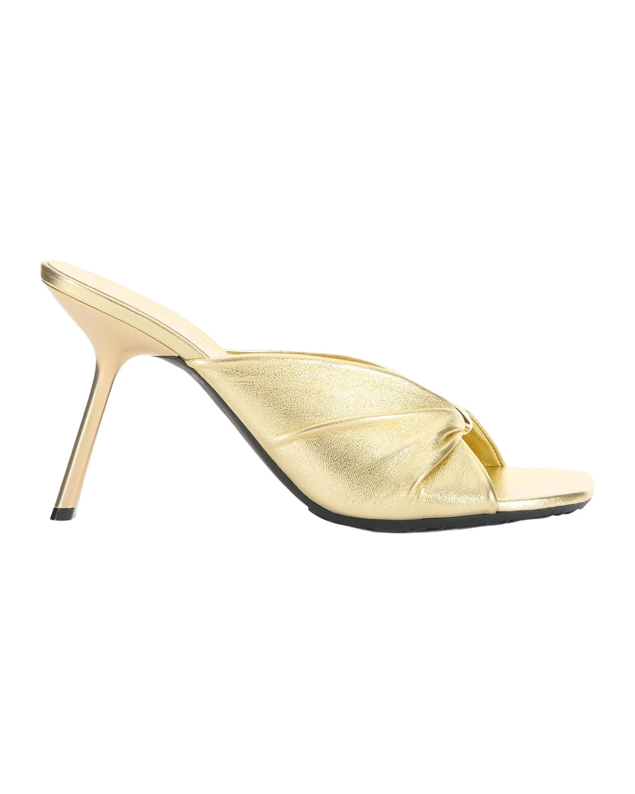 x Paula's Ibiza 90mm Pebble Metallic Leather Slide Sandals x Paula's Ibiza 90mm Pebble Metallic Leather Slide Sandals