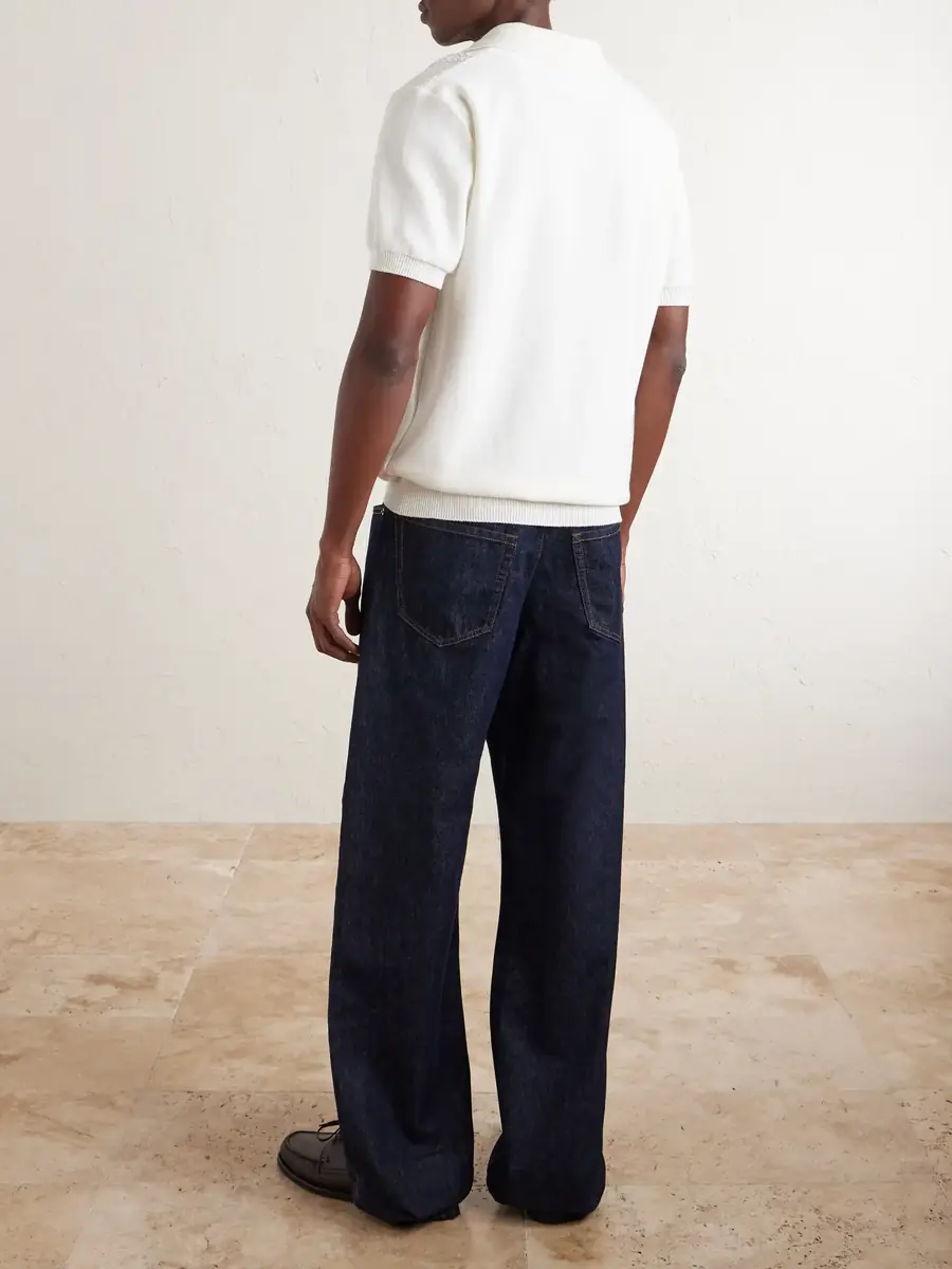 MR P. Cable-Knit Cotton Polo Shirt | Thumbnail 4