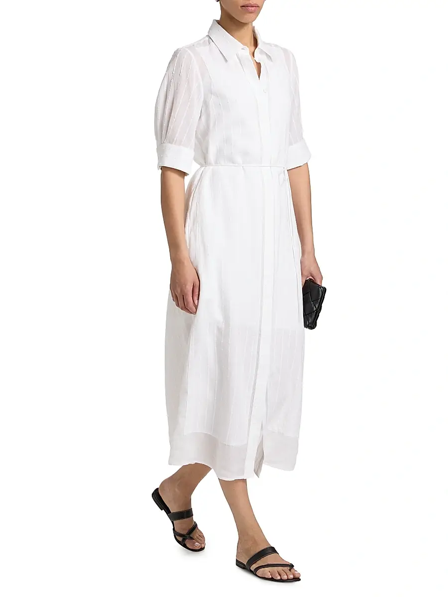 rag & bone Women's Lucy Textured Midi-Shirtdress | Thumbnail 2 rag & bone Women's Lucy Textured Midi-Shirtdress | Thumbnail 2