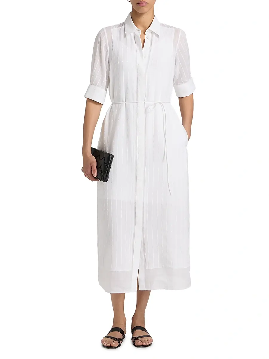rag & bone Women's Lucy Textured Midi-Shirtdress | Thumbnail 3 rag & bone Women's Lucy Textured Midi-Shirtdress | Thumbnail 3