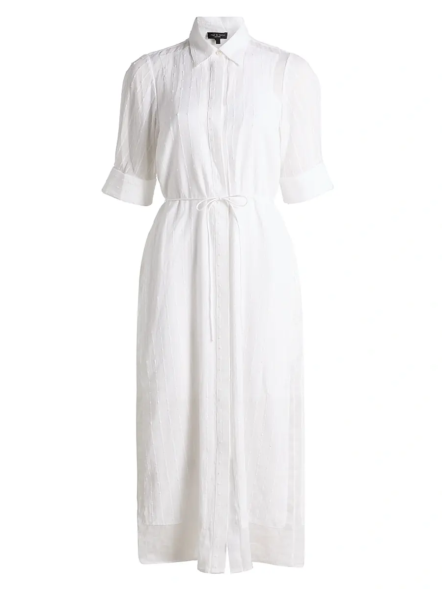 rag & bone Women's Lucy Textured Midi-Shirtdress