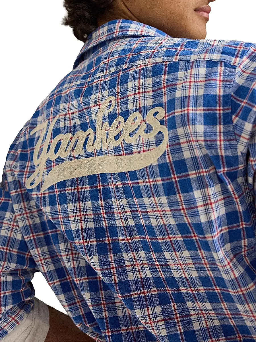 Polo Ralph Lauren Men's Yankees Cotton-Linen Sport Shirt | Thumbnail 7 Polo Ralph Lauren Men's Yankees Cotton-Linen Sport Shirt | Thumbnail 7