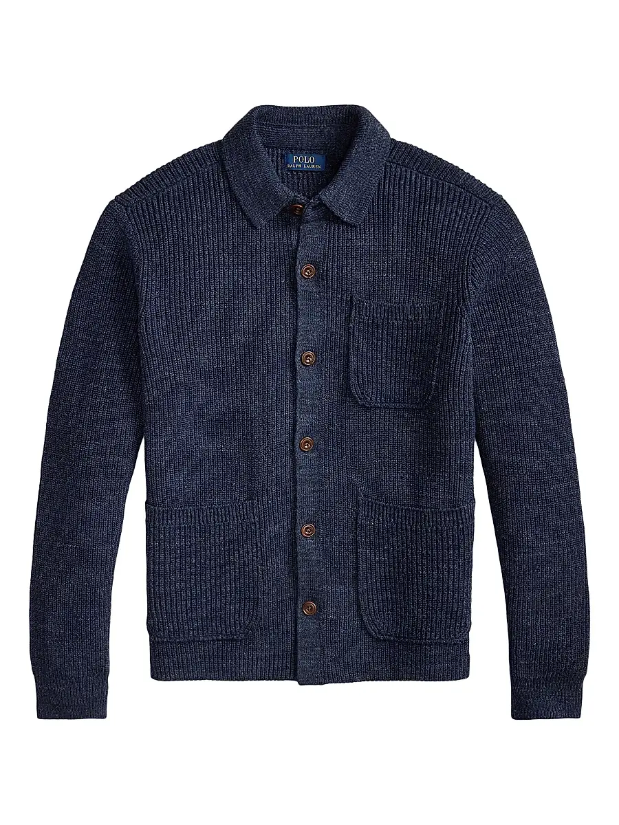 Polo Ralph Lauren Men's Marl Collared Cardigan Sweater