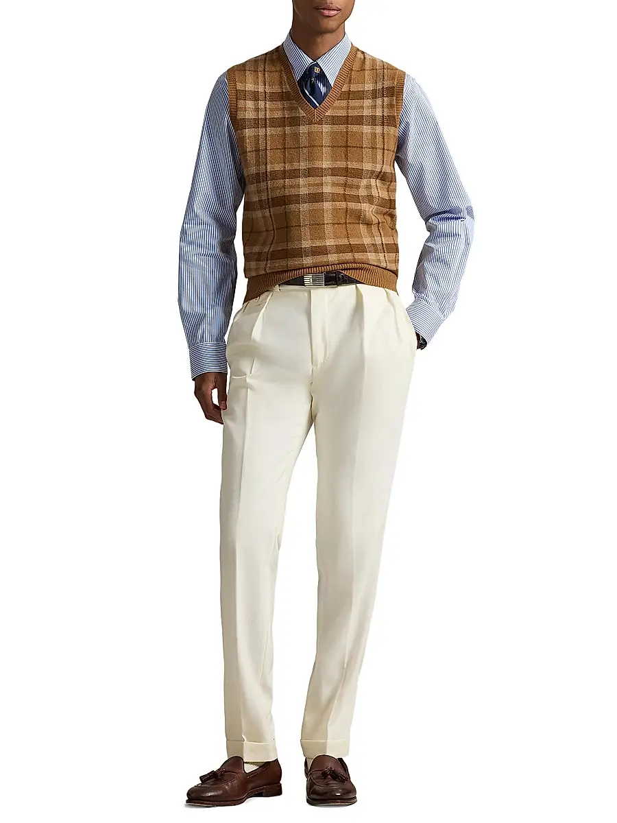 Polo Ralph Lauren Men's Plaid Cashmere Sweater Vest | Thumbnail 2