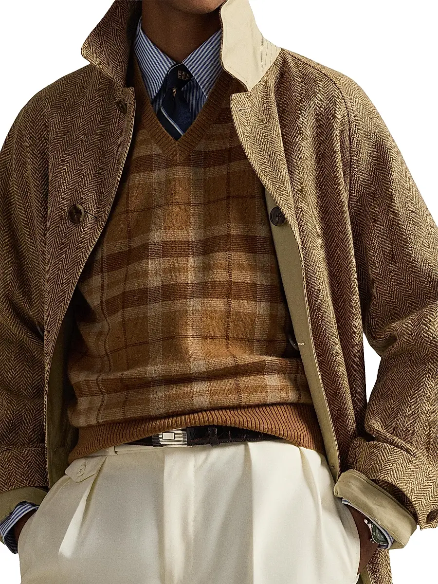 Polo Ralph Lauren Men's Plaid Cashmere Sweater Vest | Thumbnail 5