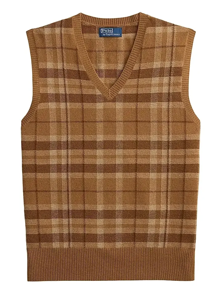 Polo Ralph Lauren Men's Plaid Cashmere Sweater Vest