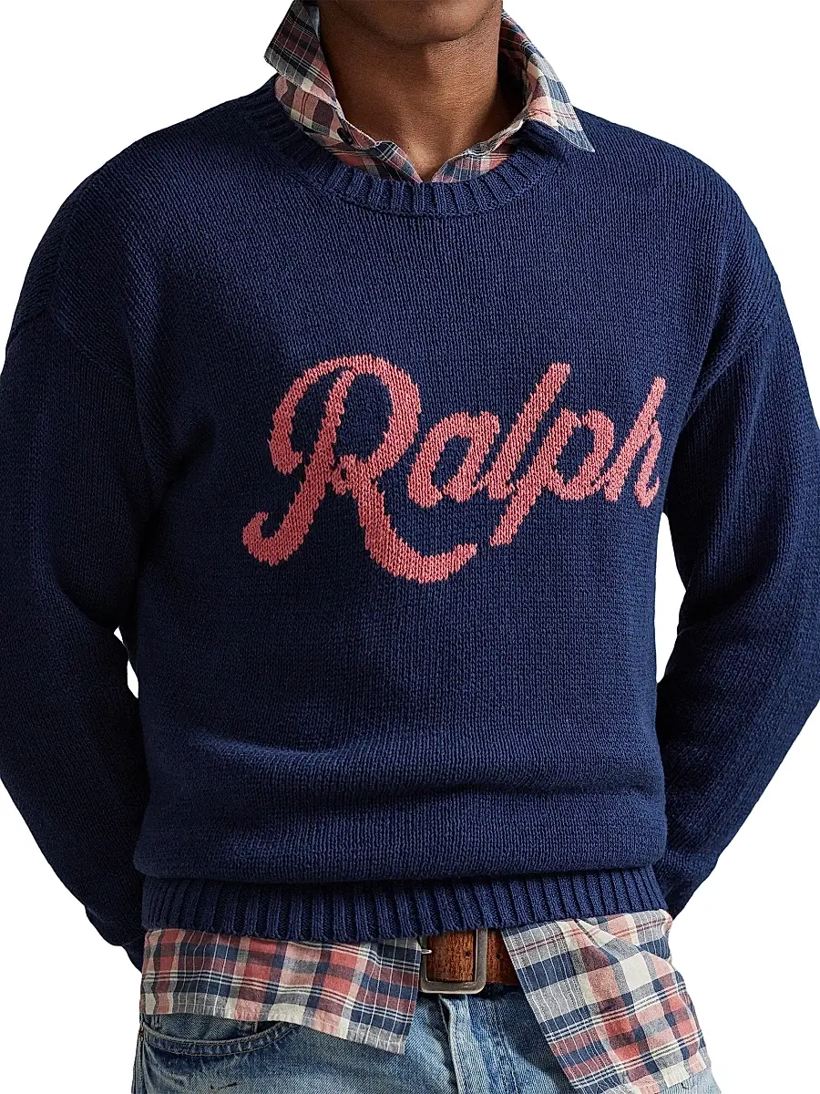 Polo Ralph Lauren Men's Logo Linen-Cotton Crewneck Sweater | Thumbnail 5