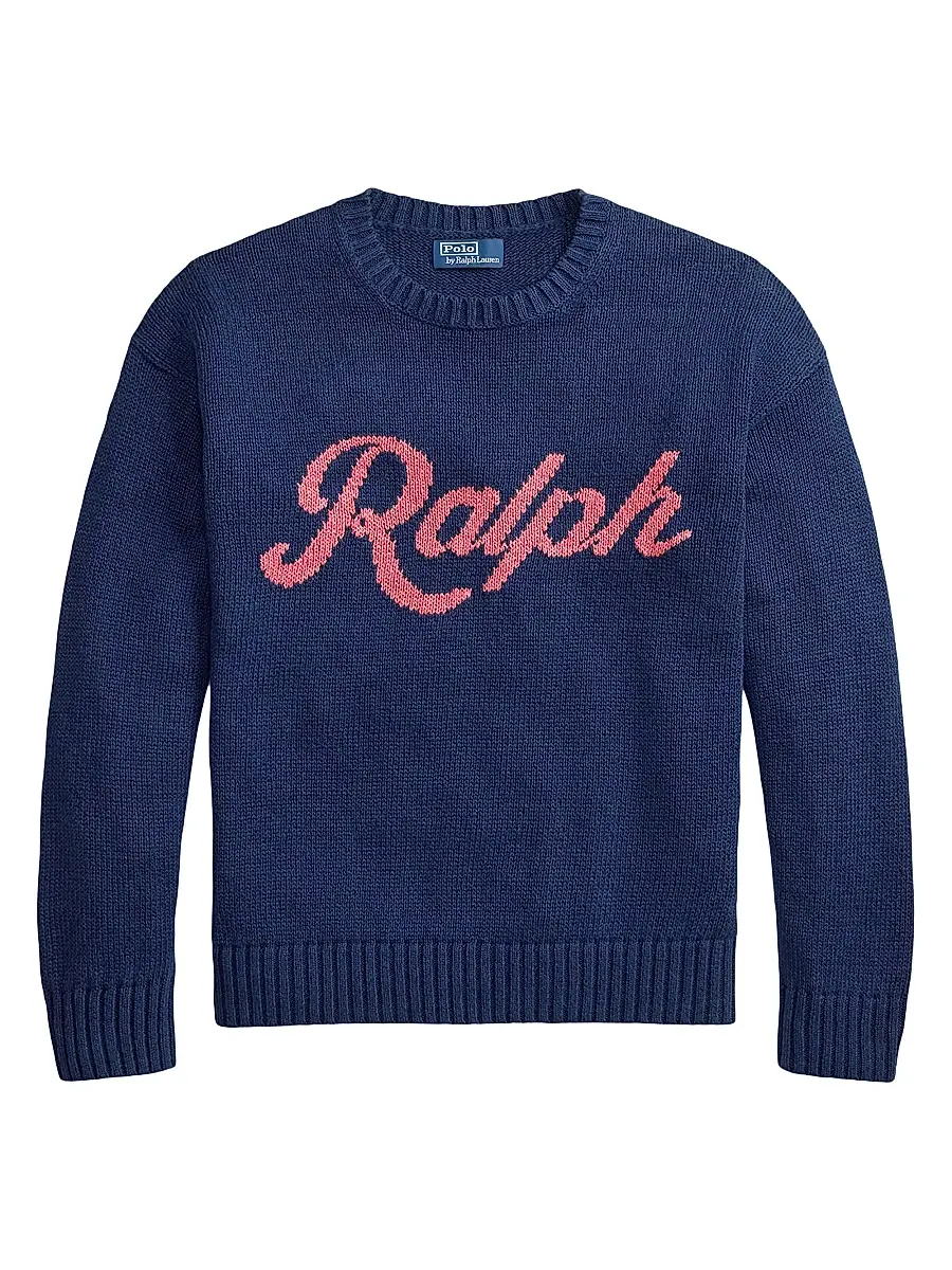 Polo Ralph Lauren Men's Logo Linen-Cotton Crewneck Sweater