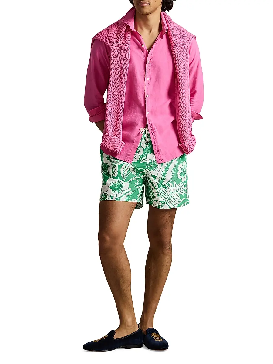 Polo Ralph Lauren Men's Hibiscus Print Swim Trunks | Thumbnail 2 Polo Ralph Lauren Men's Hibiscus Print Swim Trunks | Thumbnail 2