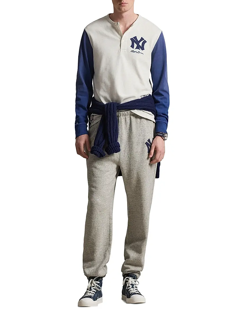 Polo Ralph Lauren Men's Yankees Long-Sleeve Henley T-Shirt | Thumbnail 2 Polo Ralph Lauren Men's Yankees Long-Sleeve Henley T-Shirt | Thumbnail 2