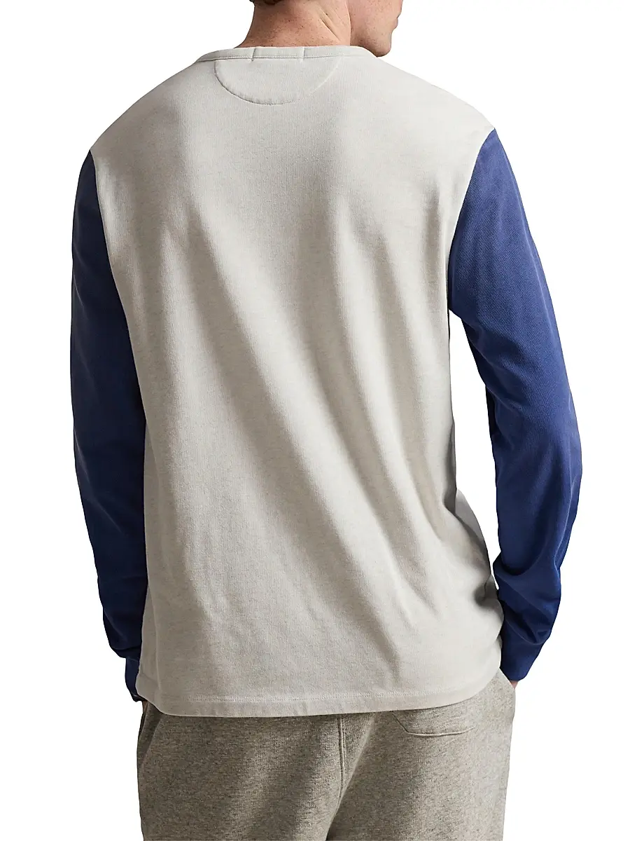 Polo Ralph Lauren Men's Yankees Long-Sleeve Henley T-Shirt | Thumbnail 4 Polo Ralph Lauren Men's Yankees Long-Sleeve Henley T-Shirt | Thumbnail 4