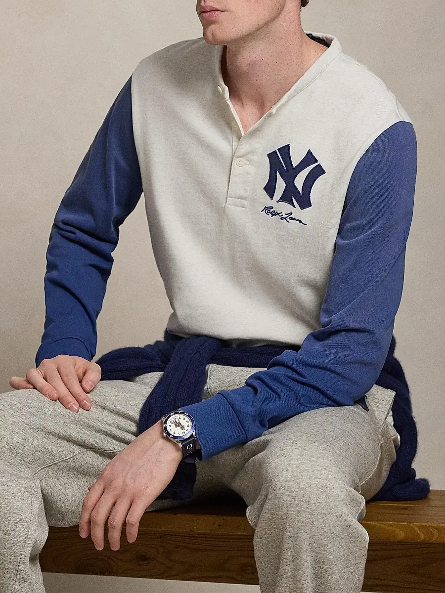 Polo Ralph Lauren Men's Yankees Long-Sleeve Henley T-Shirt | Thumbnail 6 Polo Ralph Lauren Men's Yankees Long-Sleeve Henley T-Shirt | Thumbnail 6
