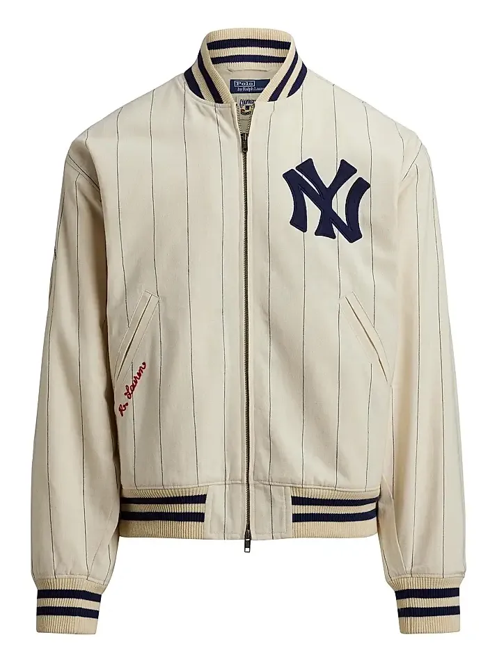 Polo Ralph Lauren Men's Yankees Striped Bomber Jacket