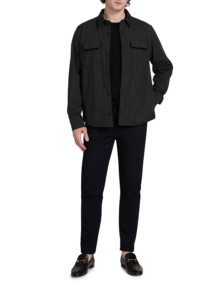 Saks Fifth Avenue Men's Techno Double-Pocket Overshirt | Thumbnail 2
