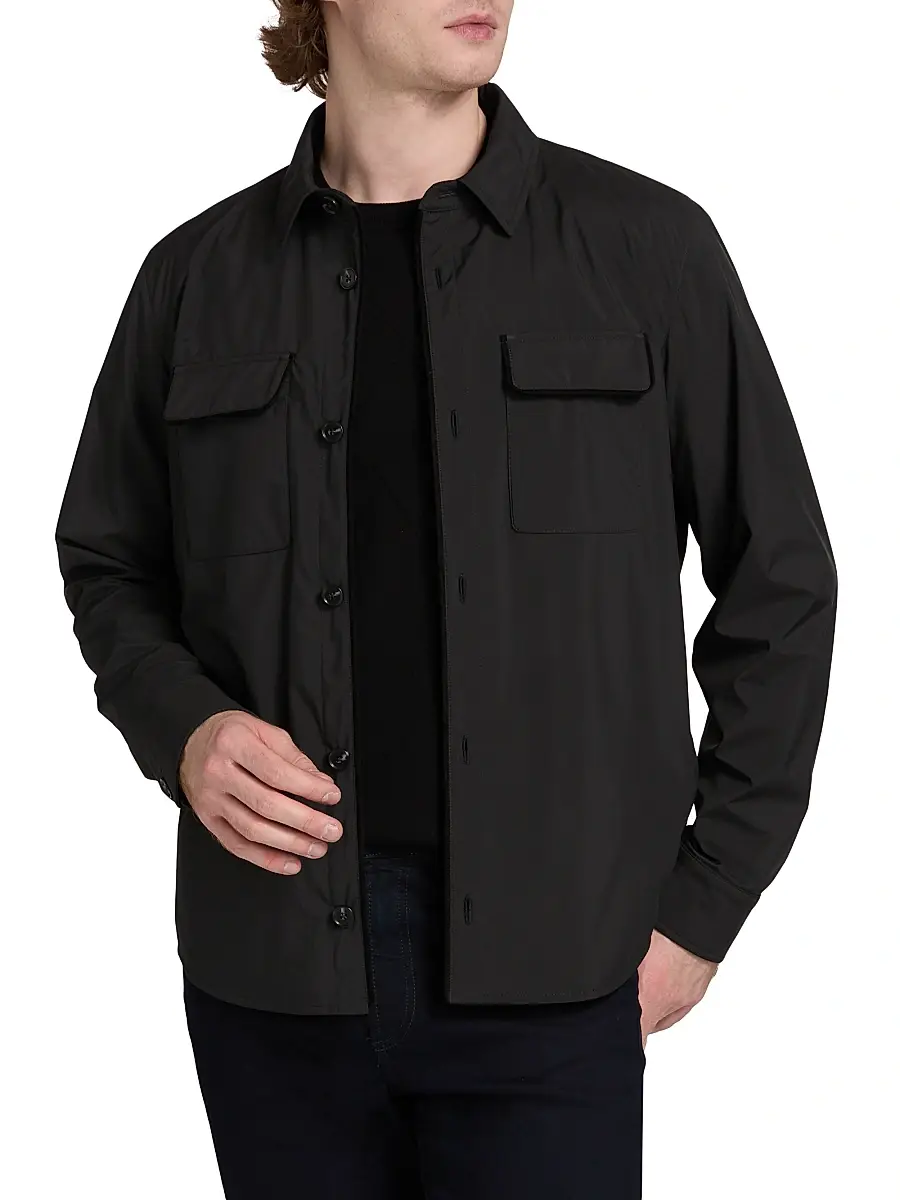 Saks Fifth Avenue Men's Techno Double-Pocket Overshirt | Thumbnail 3
