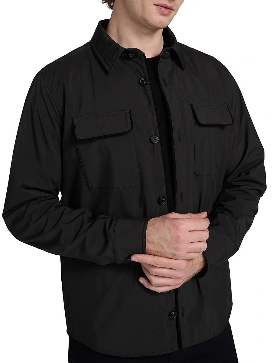 Saks Fifth Avenue Men's Techno Double-Pocket Overshirt | Thumbnail 6