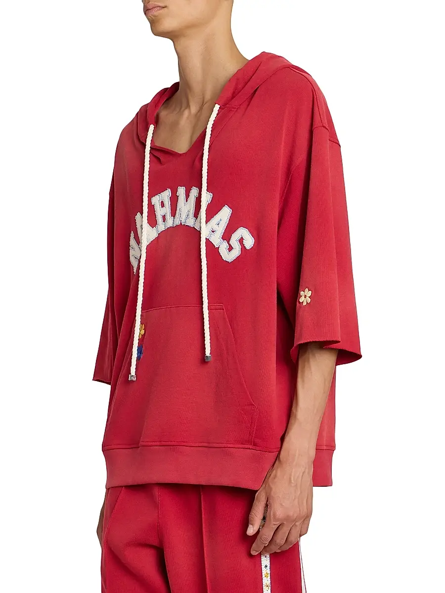 Nahmias Men's Daydreaming Cotton Cut-Off Hoodie | Thumbnail 4