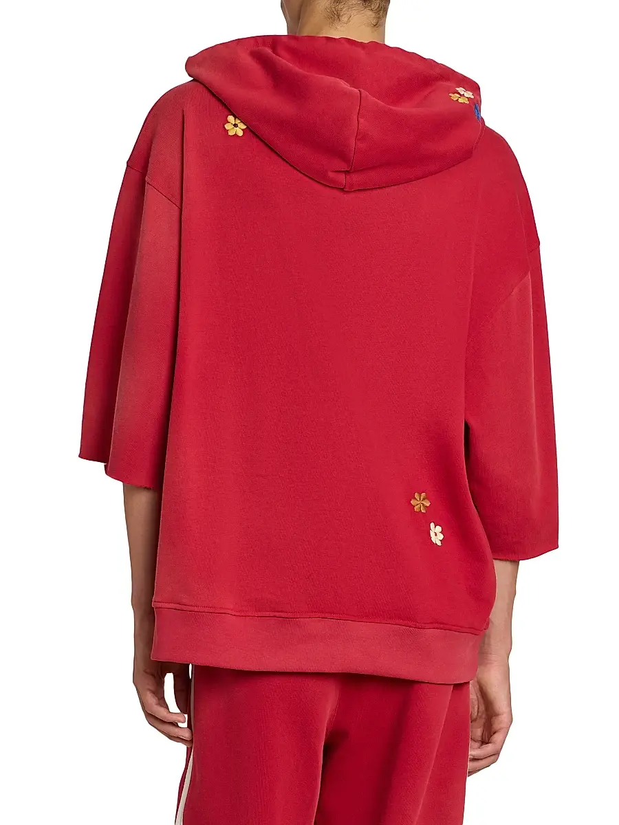 Nahmias Men's Daydreaming Cotton Cut-Off Hoodie | Thumbnail 5