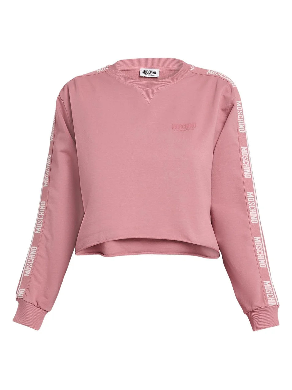 MOSCHINO Women's Logo Stretch-Cotton Fleece Sweatshirt