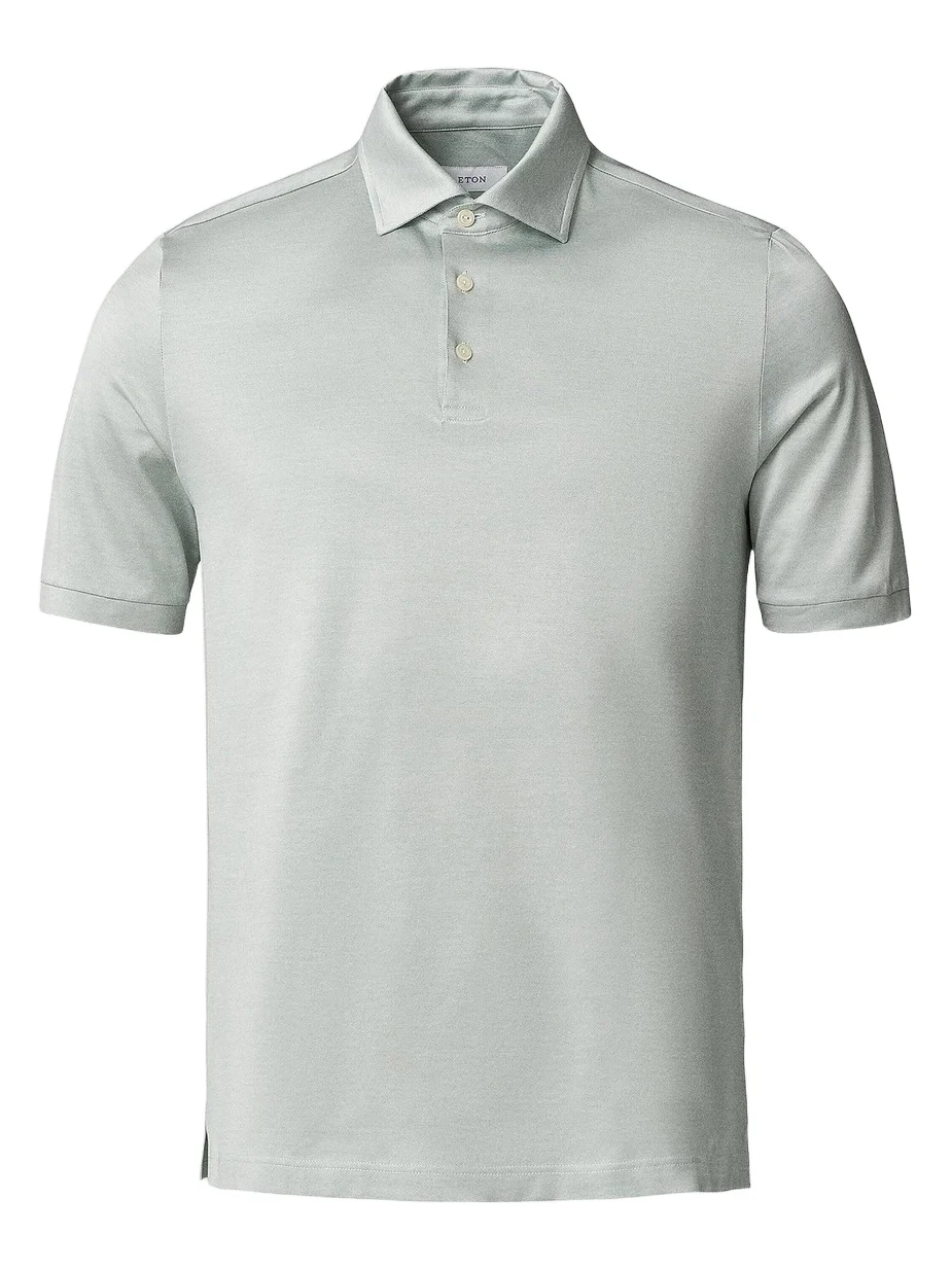 Eton Men's Jaquard Filo Di Scozia Polo Shirt