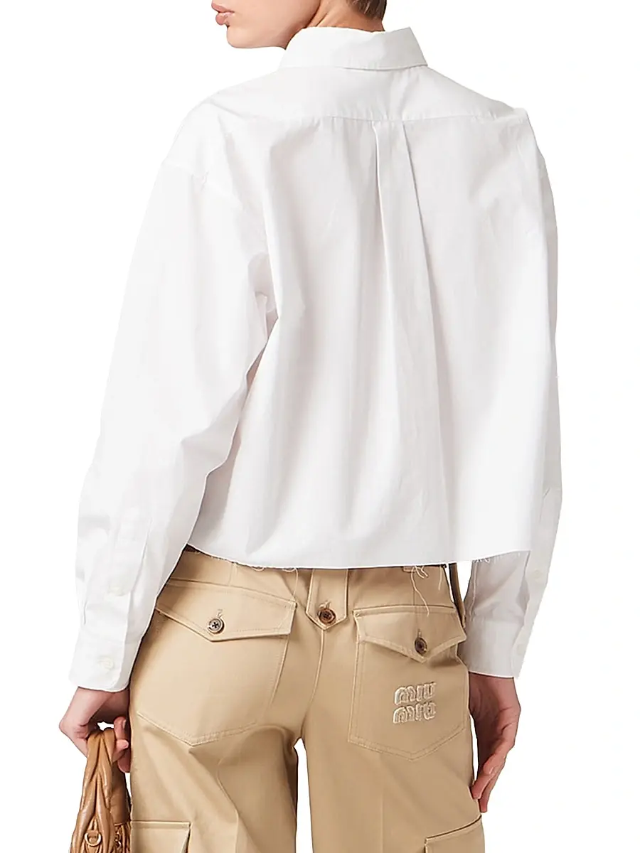 Miu Miu Women's Poplin Shirt | Thumbnail 3