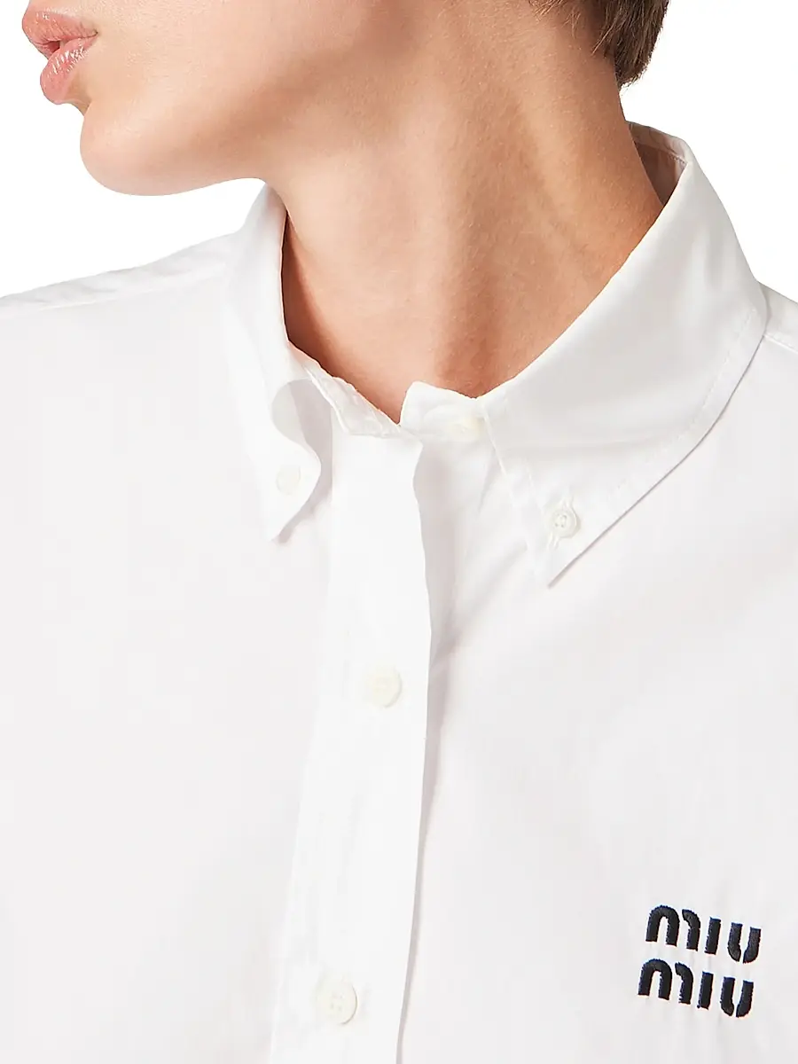 Miu Miu Women's Poplin Shirt | Thumbnail 4