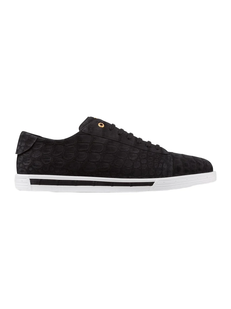 Men's Nubuck Crocodile Leather Sneakers Men's Nubuck Crocodile Leather Sneakers