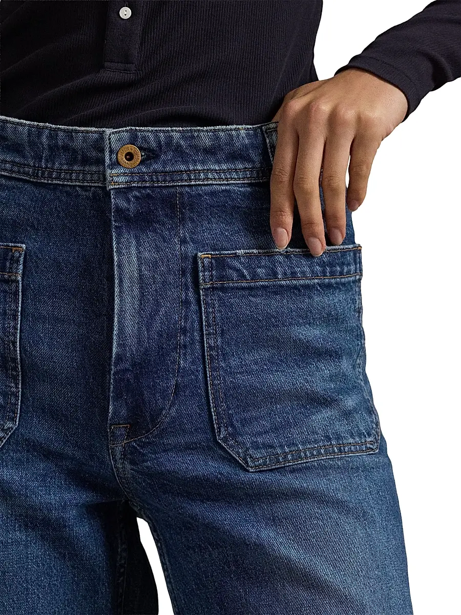 Polo Ralph Lauren Women's Faded Straight-Leg Jeans | Thumbnail 6 Polo Ralph Lauren Women's Faded Straight-Leg Jeans | Thumbnail 6