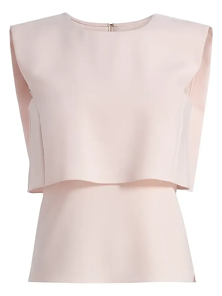Women's Fold Layered Sleeveless Top