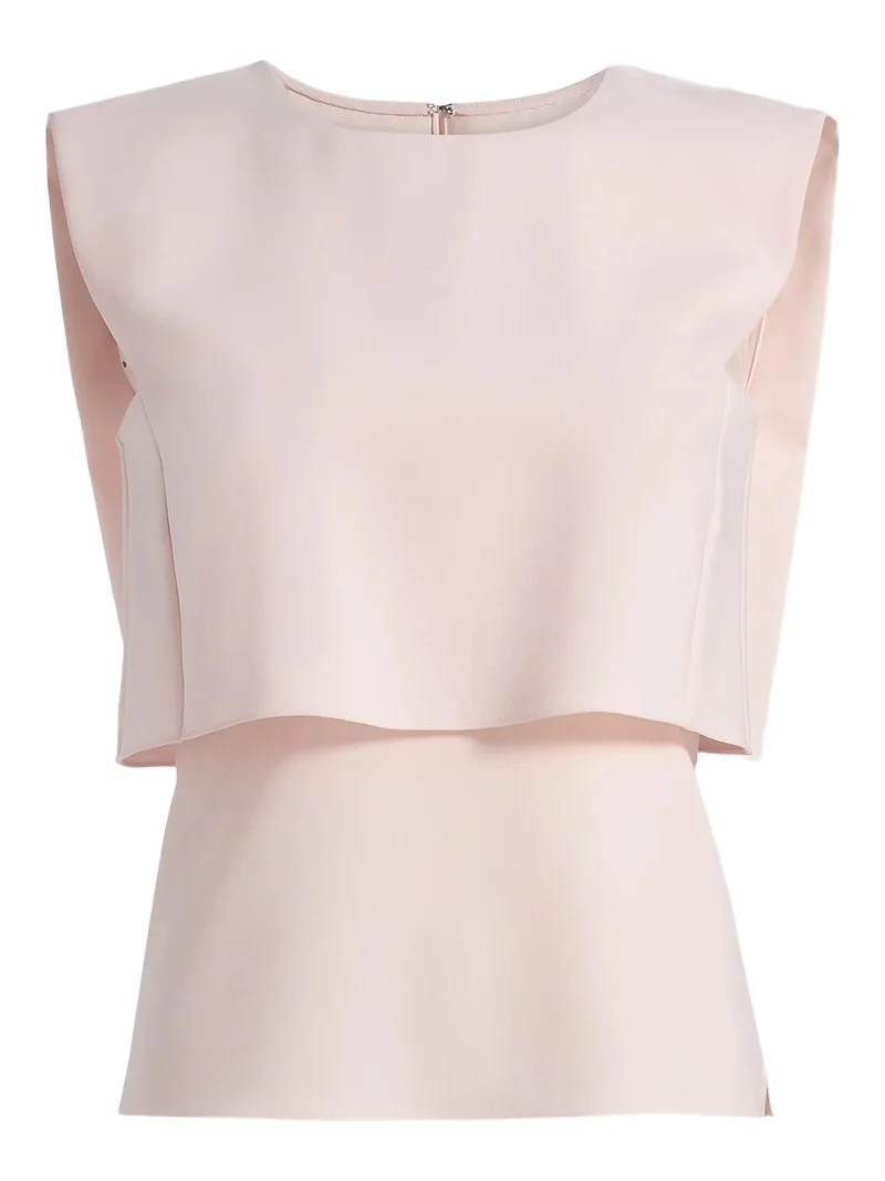 Women's Fold Layered Sleeveless Top Women's Fold Layered Sleeveless Top