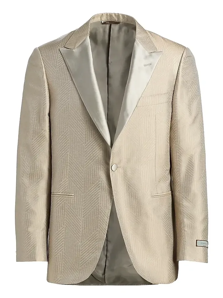 Canali Men's Macro Pattern Silk Dinner Jacket